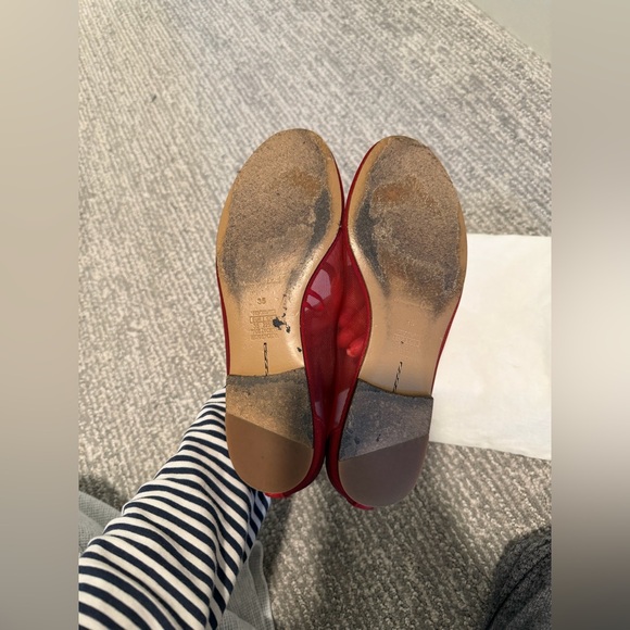 Massimo Dutti Red Mesh Ballet Flats - Picture 10 of 10